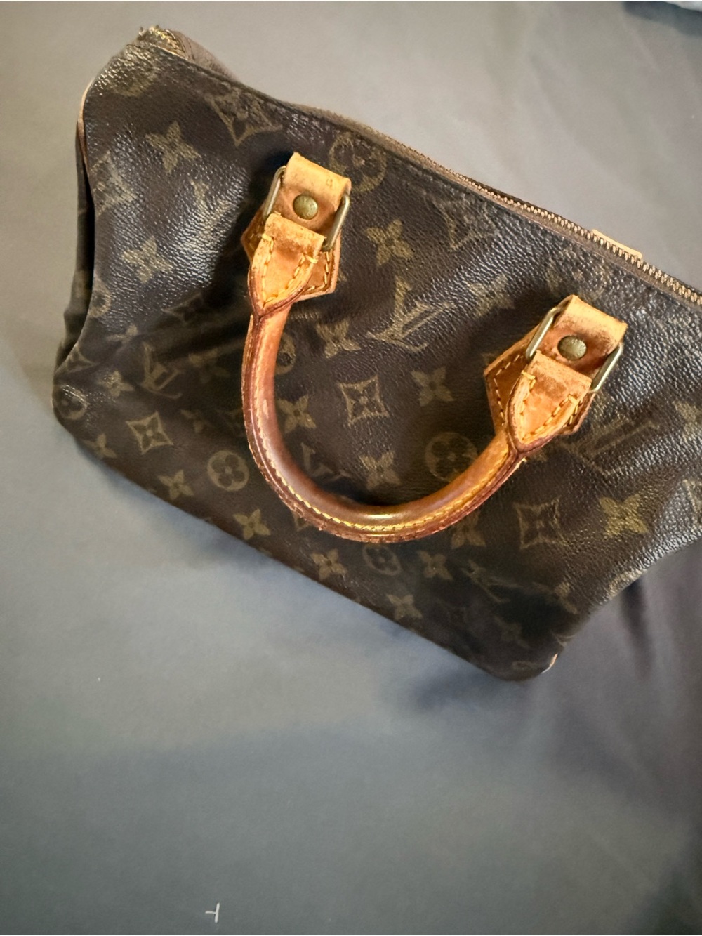 Louis Vuitton Monogram Canvas Satchel in Brown with Vachetta Trim